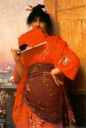 Lefebvre, Jules Joseph The Language of the Fan china oil painting artist